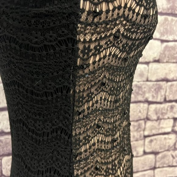 Ann Taylor Black & Tan Lace Tank Size Small Petite - Picture 9 of 10